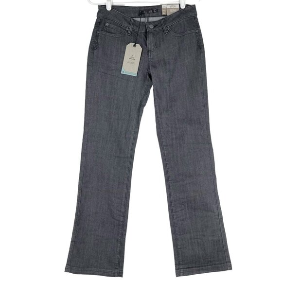 NWT PRANA Women's Organic Cotton Charcoal Jada Jeans Size 25S Low Rise Stretch - Picture 1 of 12